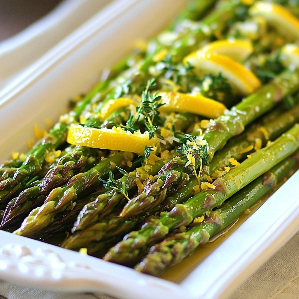 Lemon Garlic Roasted Asparagus Simple and Tasty Dish