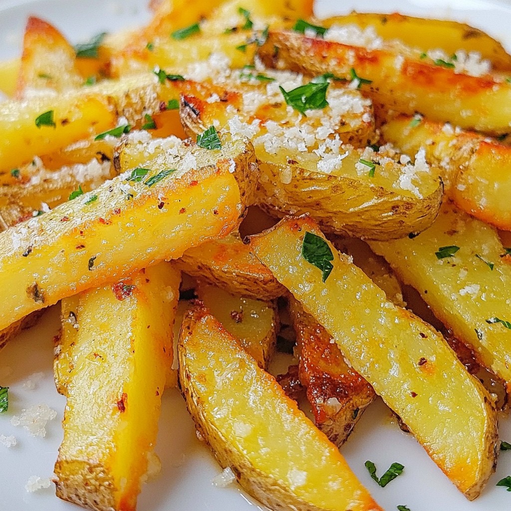 Garlic Parmesan Air Fryer Fries Crispy and Flavorful