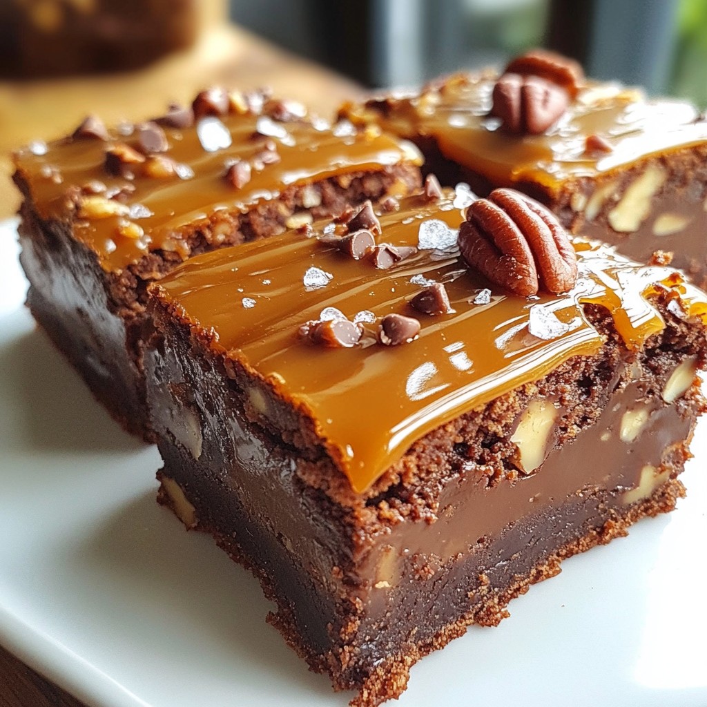 Caramel Turtle Brownies Indulgent and Rich Delight