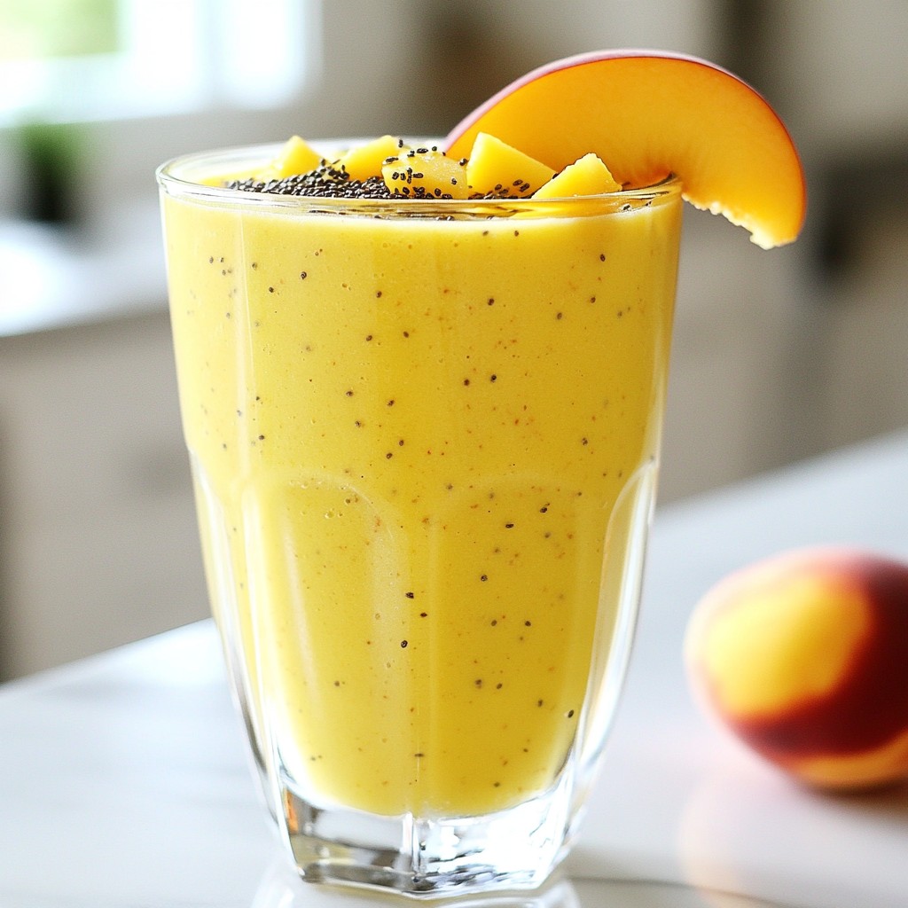 Peach Mango Smoothie Refreshing and Nutritious Drink