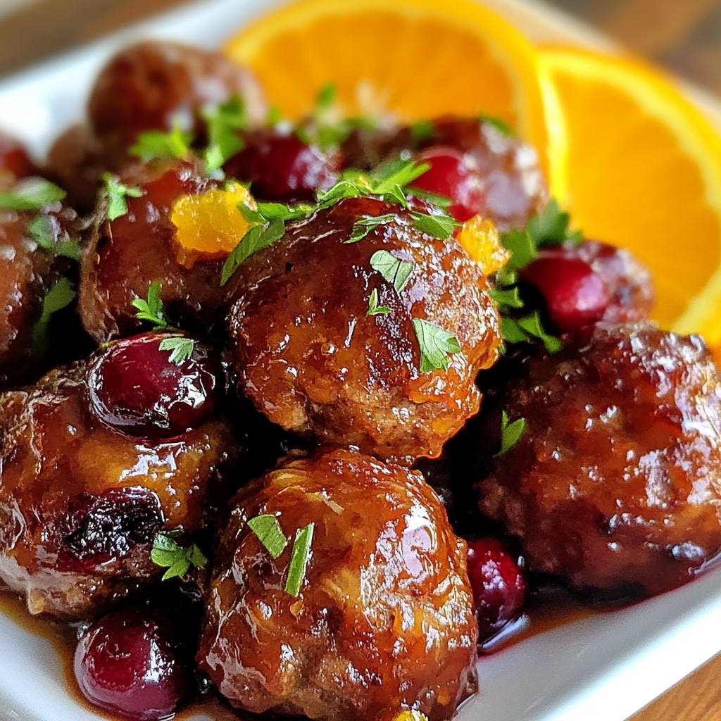 Orange Glazed Cranberry Meatballs Flavorful Delight