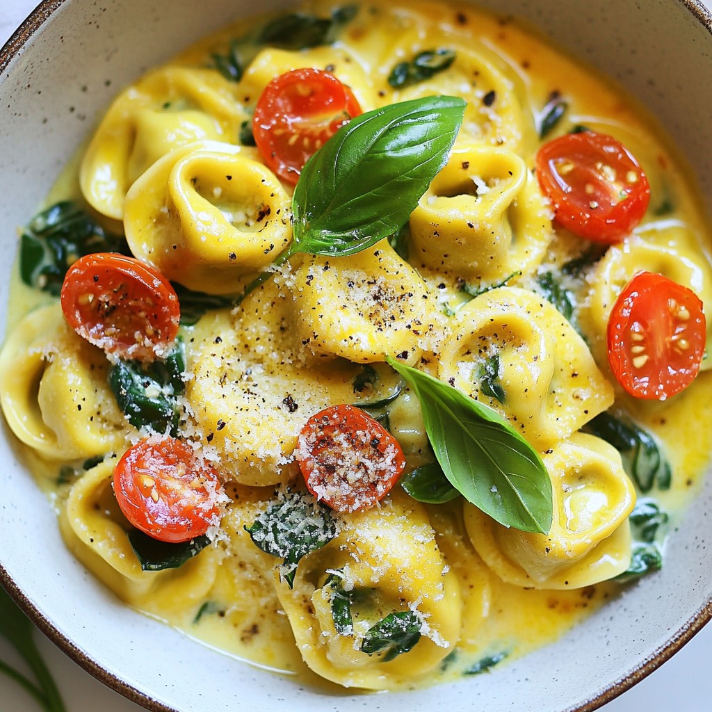 Creamy Spinach Tomato Tortellini Easy and Flavorful Dish