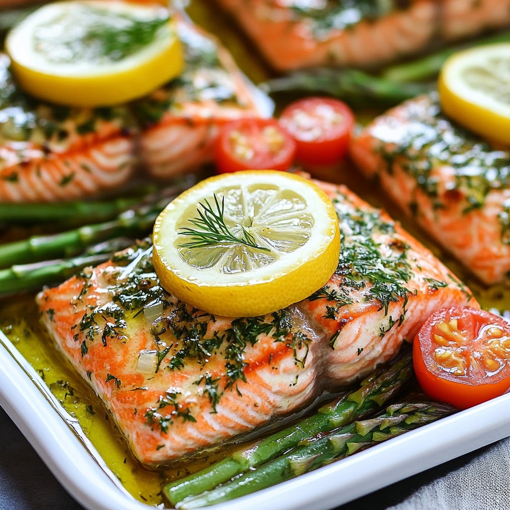 Garlic Herb Salmon Foil Packets Easy and Tasty Meal