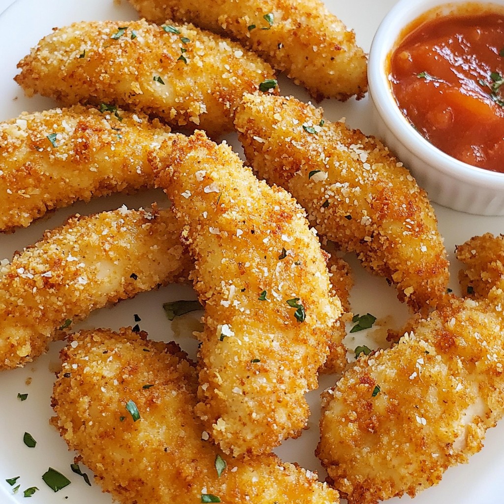 Parmesan Crusted Chicken Tenders Juicy and Crispy Treat
