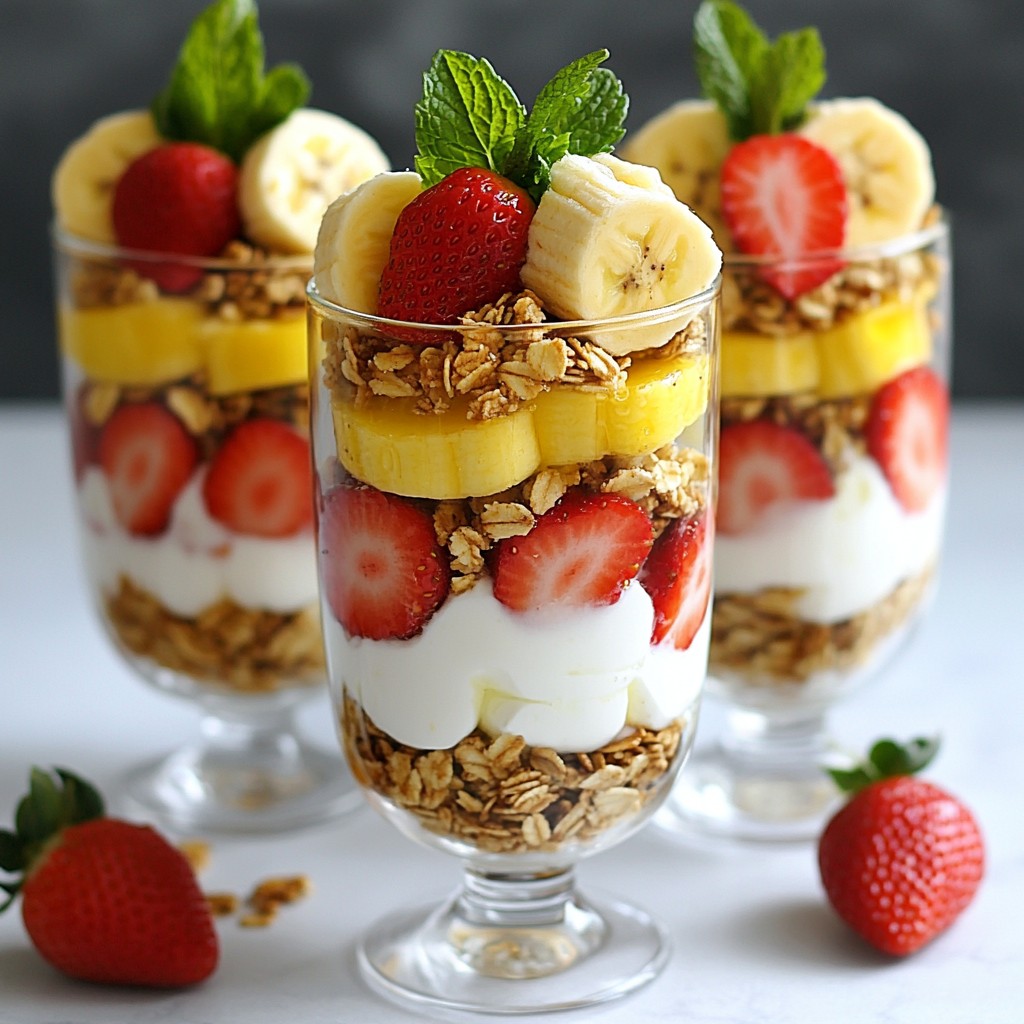 Strawberry Banana Yogurt Parfaits Easy and Healthy Treat