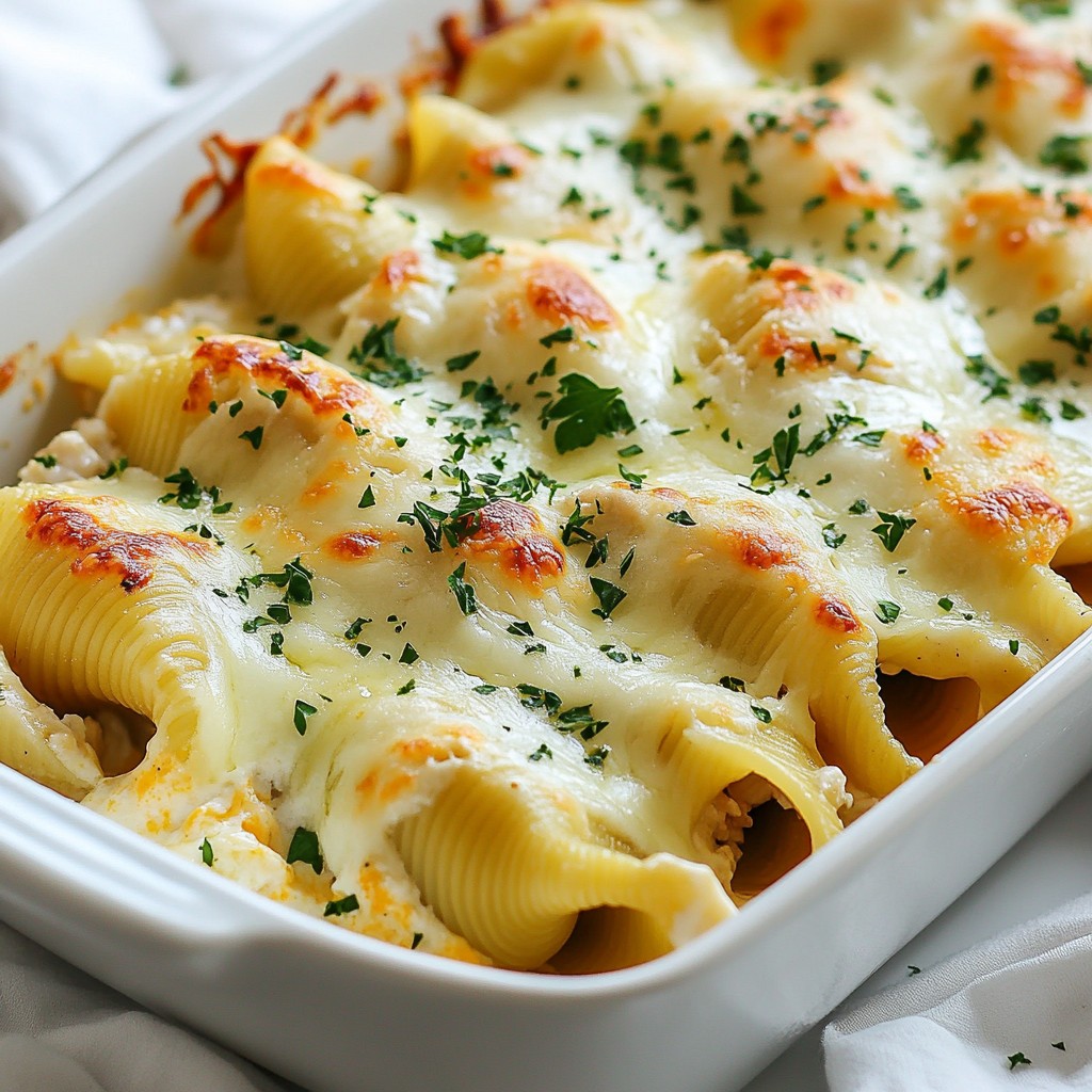 Chicken Alfredo Stuffed Shells Flavorful Family Meal