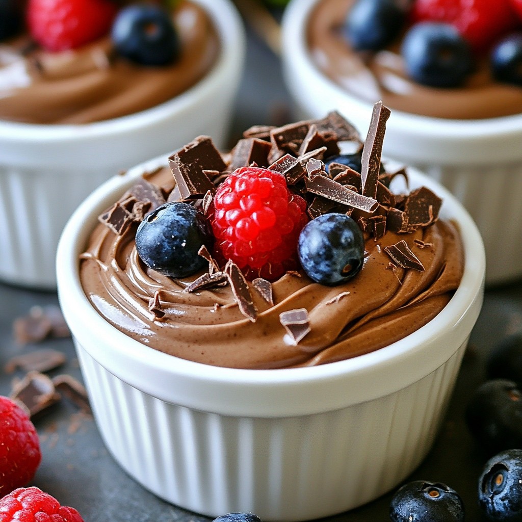Greek Yogurt Chocolate Mousse Delightful Dessert Treat