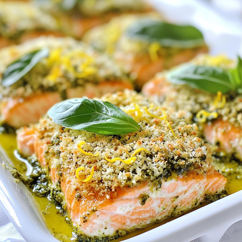 Pesto Parmesan Crusted Salmon Easy and Flavorful Dish