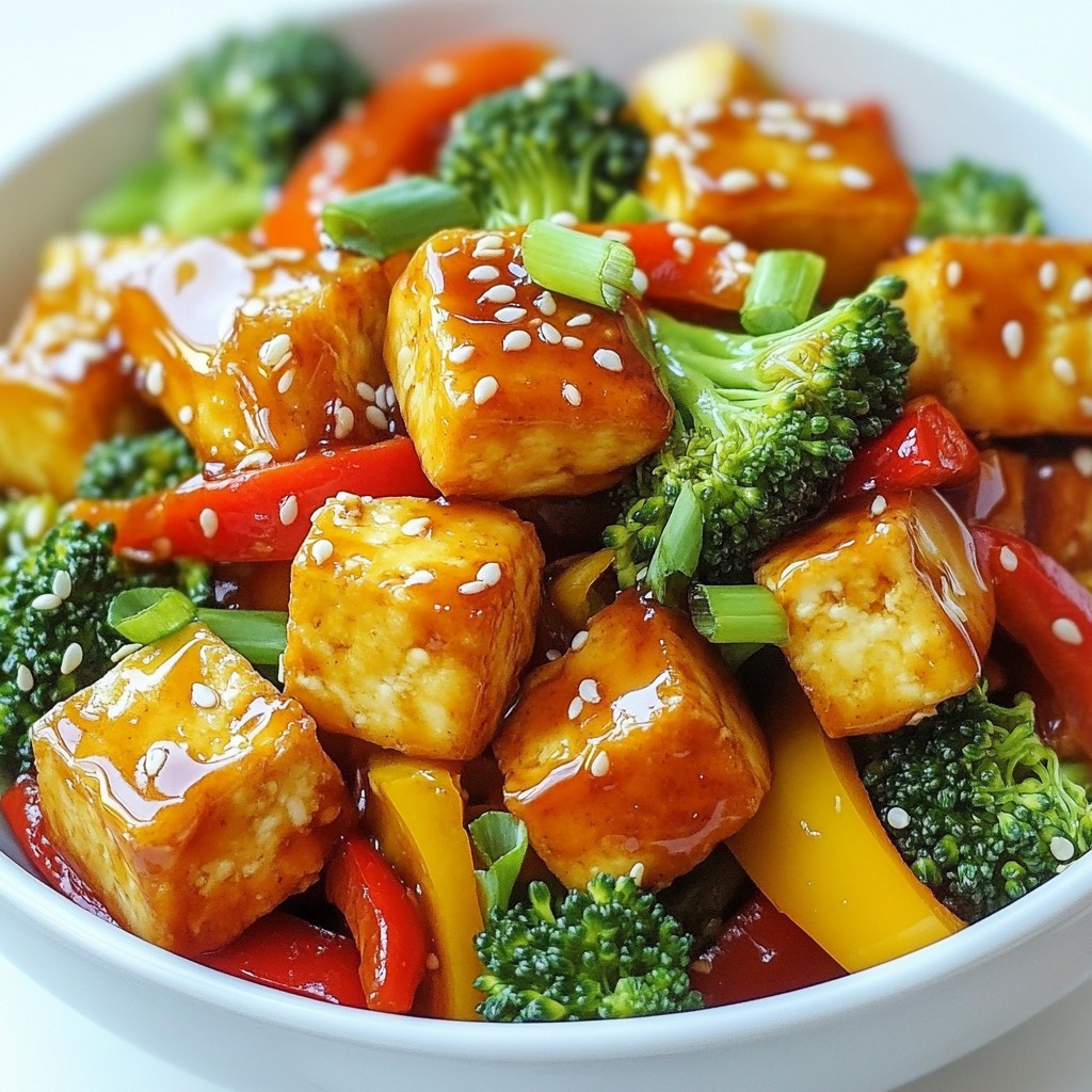 Honey Garlic Tofu Stir Fry Delightfully Crisp Dish