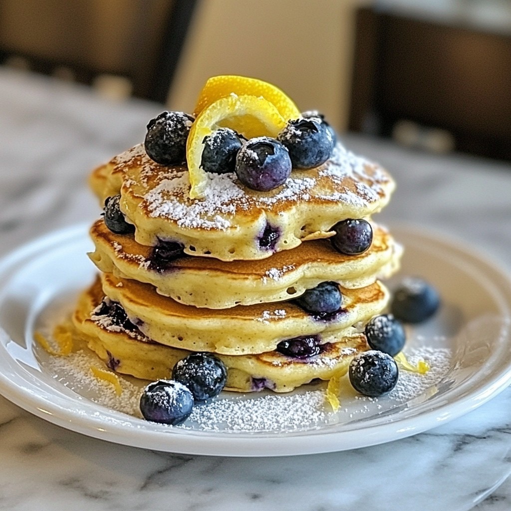 Blueberry Lemon Ricotta Pancakes Delightful Breakfast