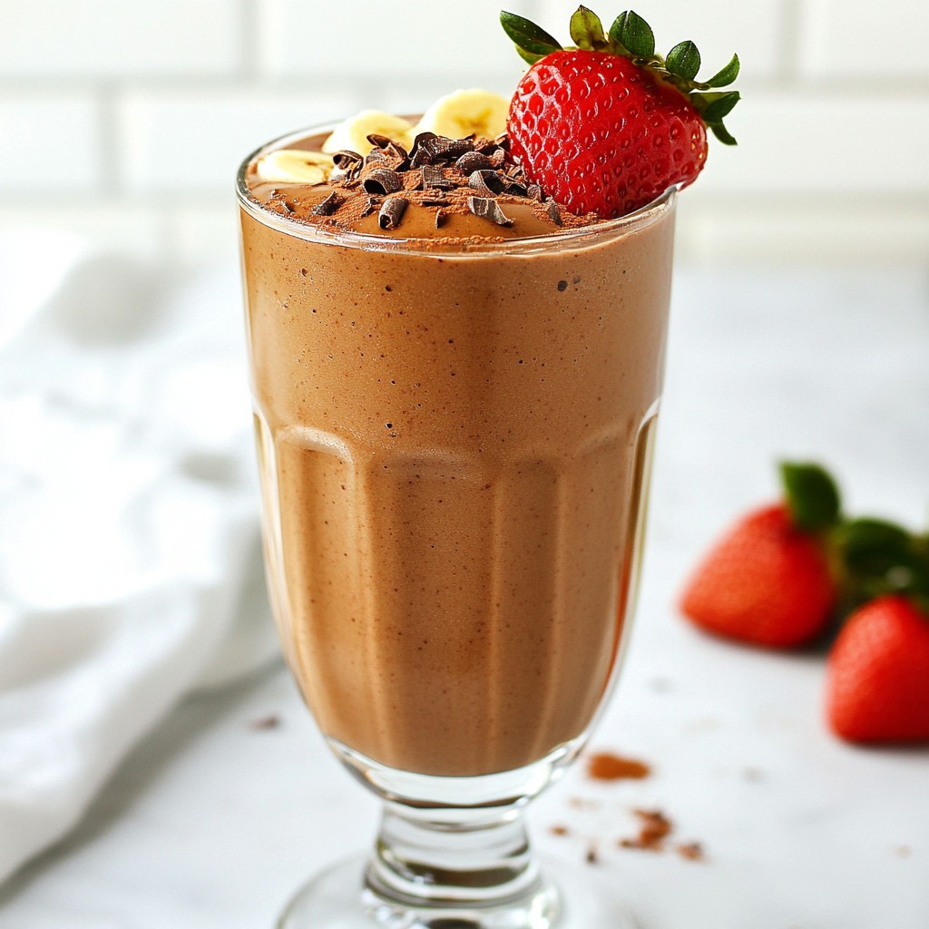 Chocolate Covered Strawberry Smoothie Delightful Treat