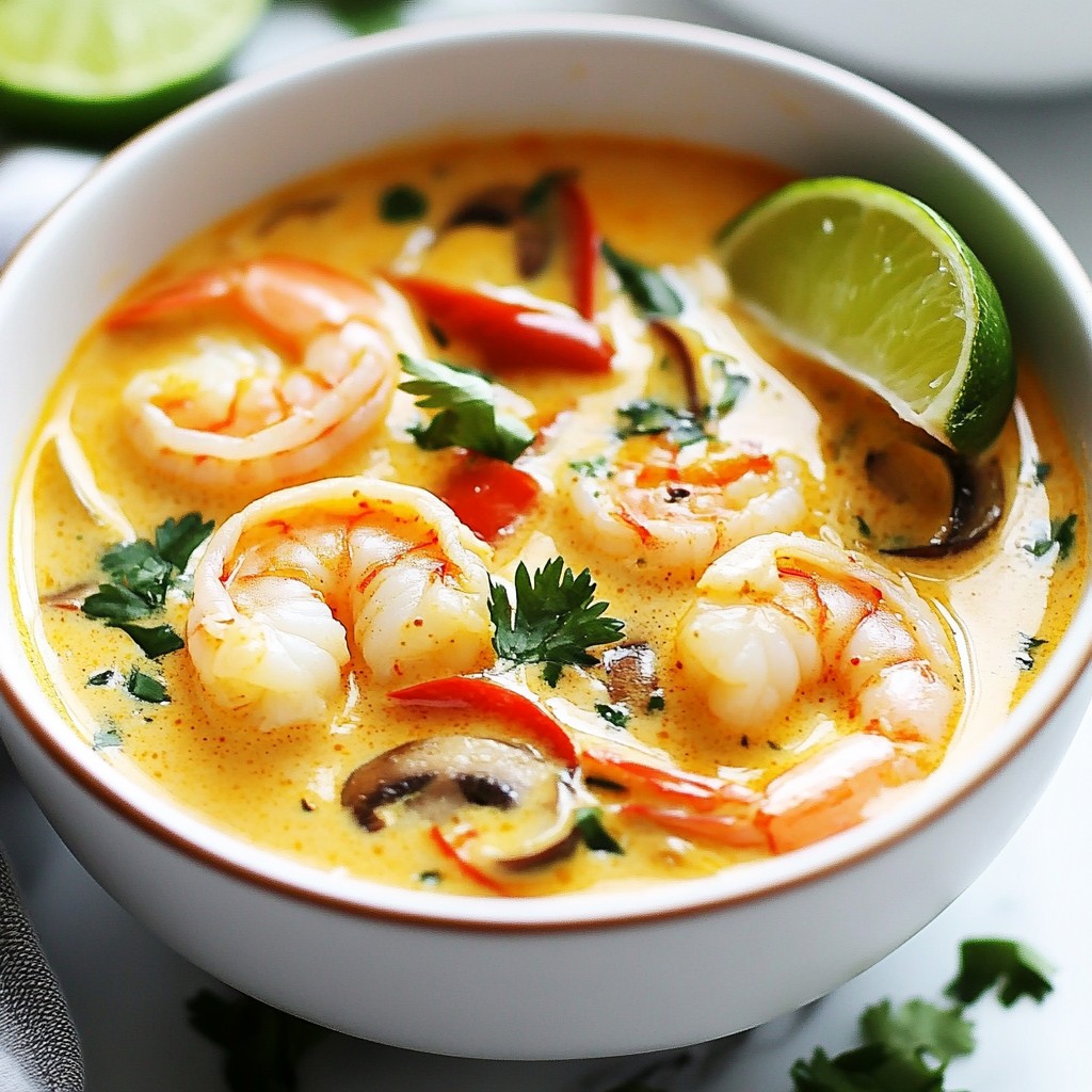 Thai Coconut Shrimp Soup Flavorful and Easy Recipe