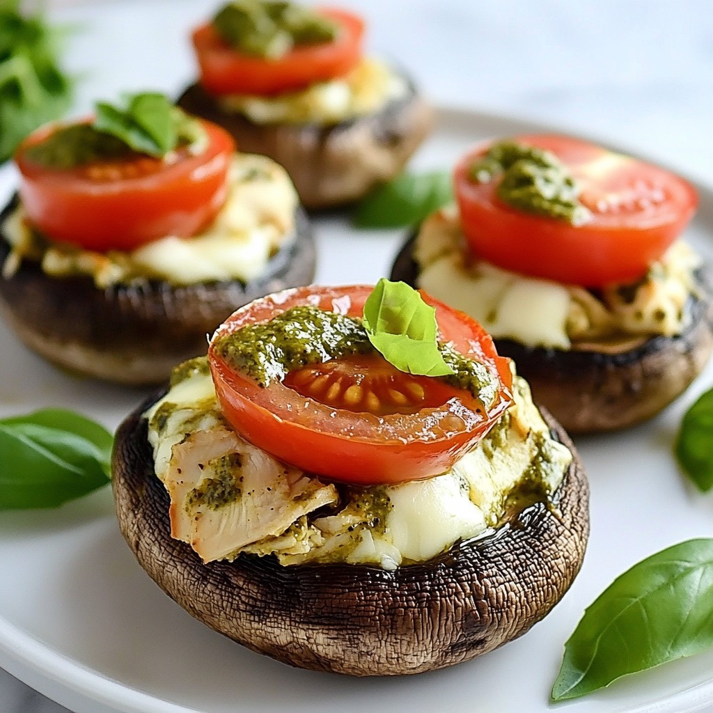 Pesto Chicken Stuffed Portobellos Flavorful Dinner Delight