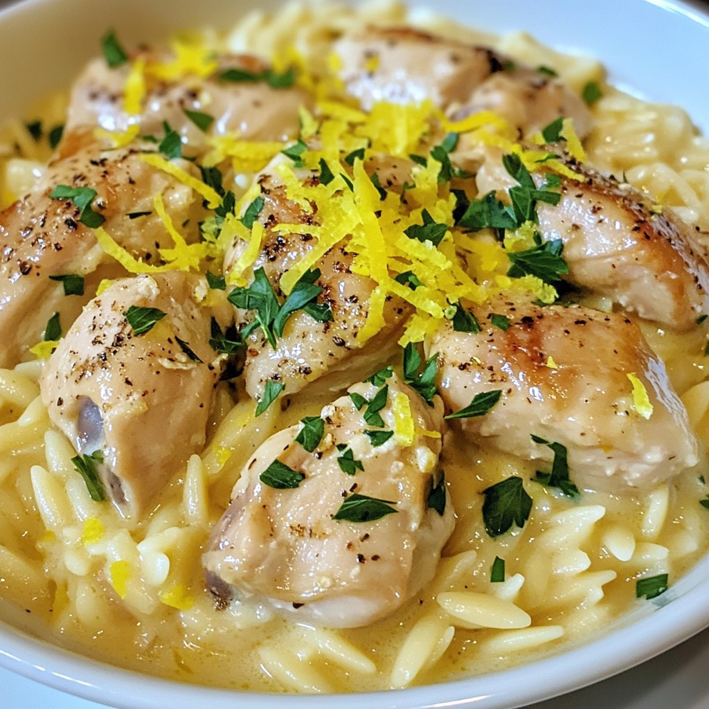 Creamy Lemon Chicken Orzo Delightful and Easy Meal