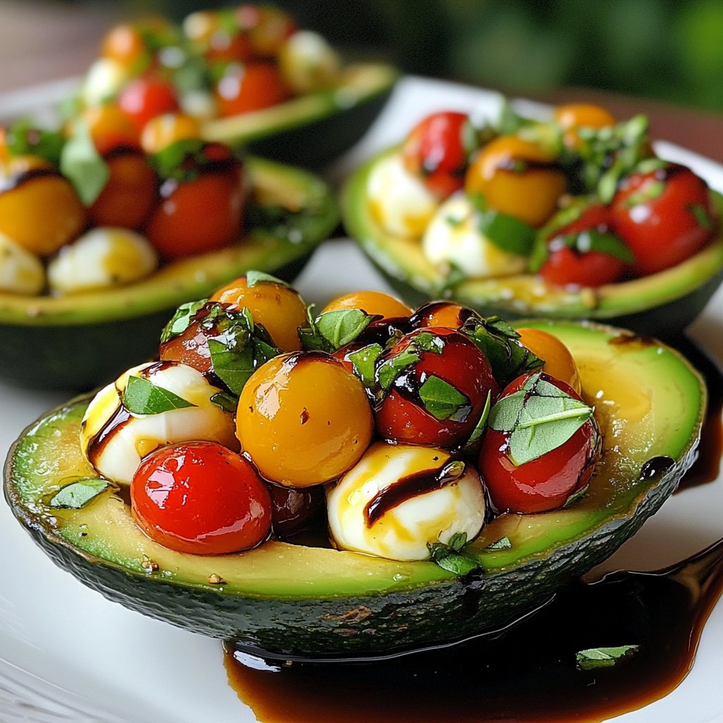 Caprese Stuffed Avocados Tasty and Fresh Delight