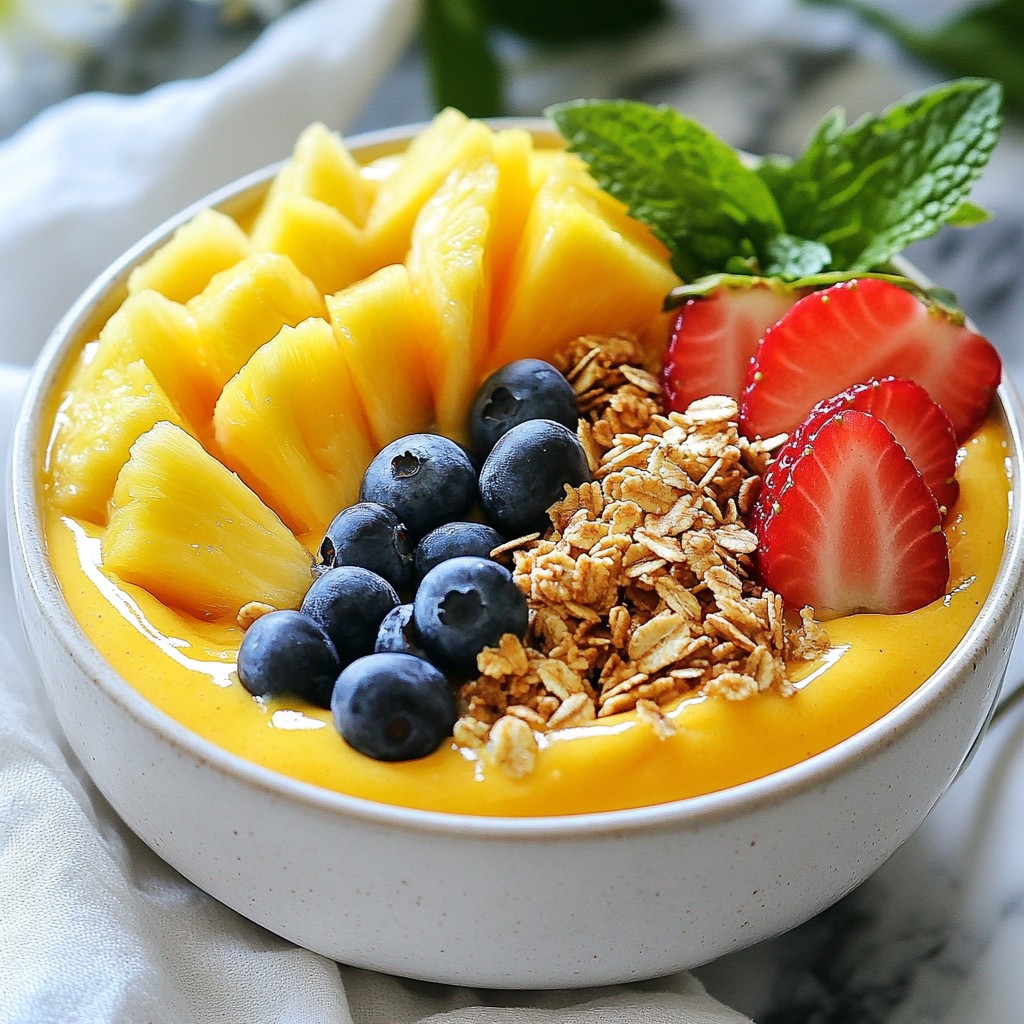 Mango Pineapple Smoothie Bowl Delicious and Healthy Treat