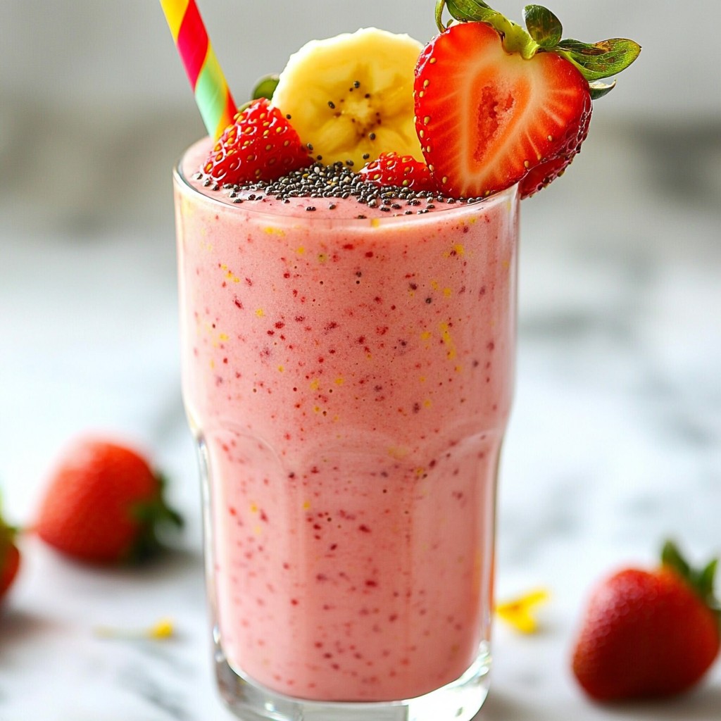 Strawberry Banana Protein Smoothie Healthy Fuel Boost