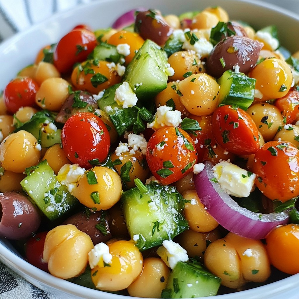 Mediterranean Chickpea Salad Tasty and Healthy Dish
