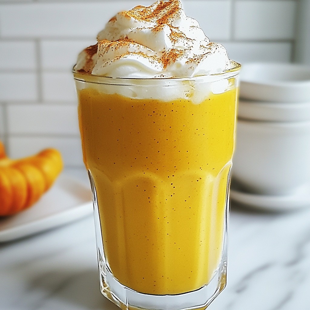 Pumpkin Spice Latte Smoothie Creamy Fall Delight