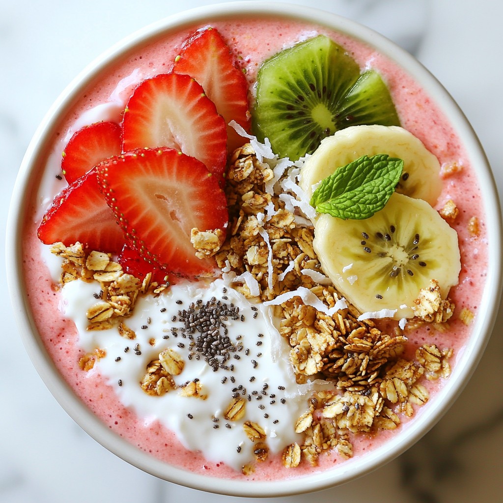 Strawberry Kiwi Smoothie Bowl Refreshing and Healthy Recipe