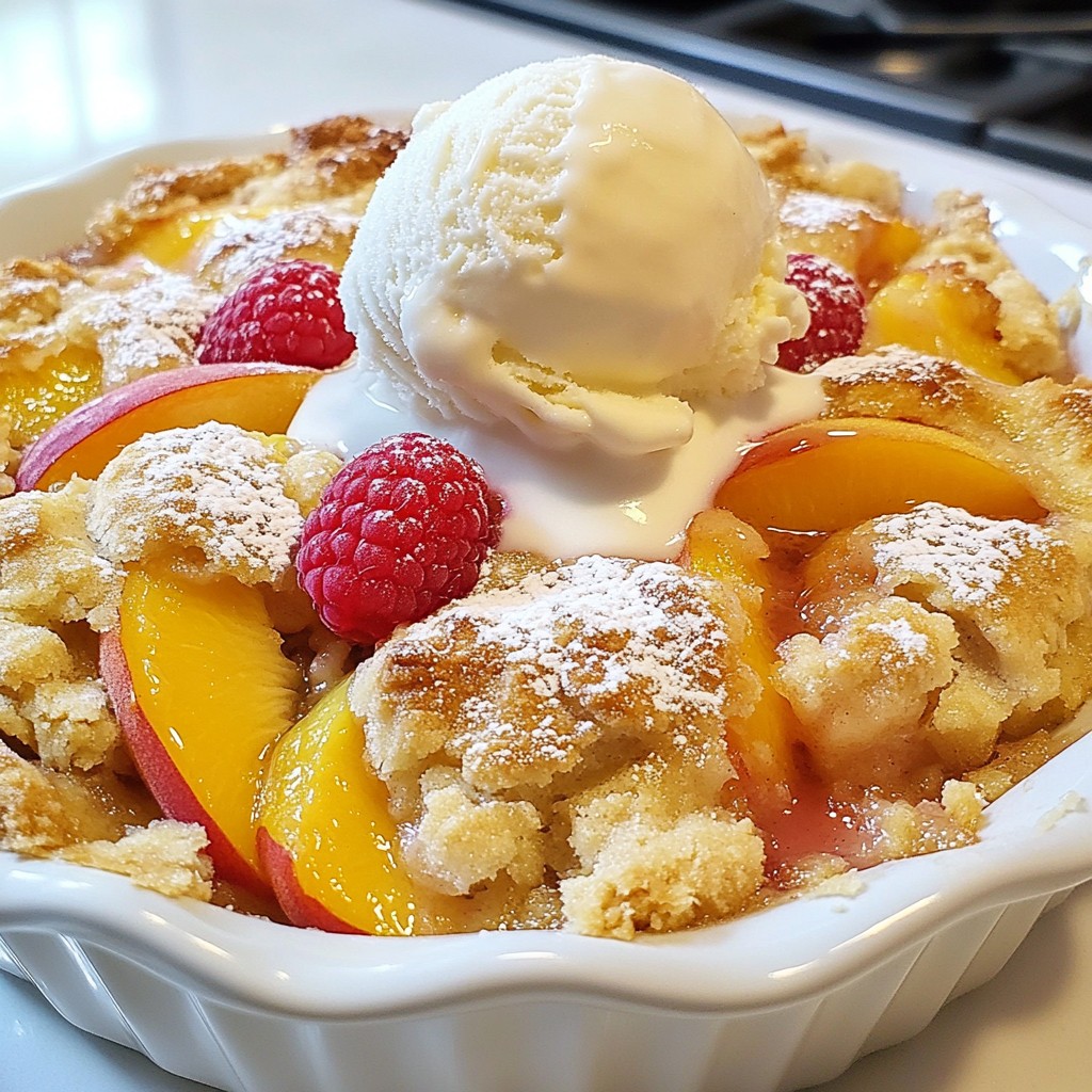 Peach Raspberry Cobbler Delicious and Simple Recipe