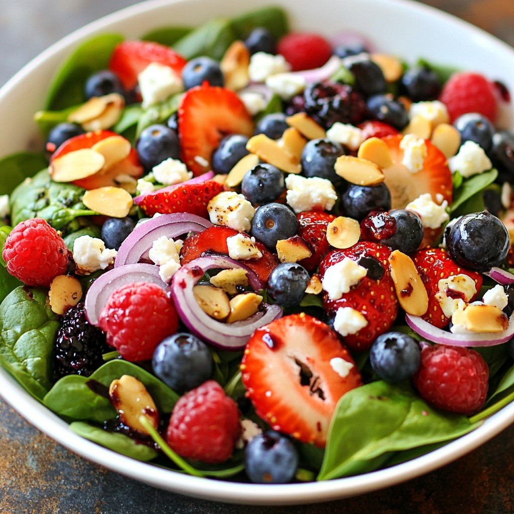 Summer Berry Spinach Salad Refreshing and Healthy Choice
