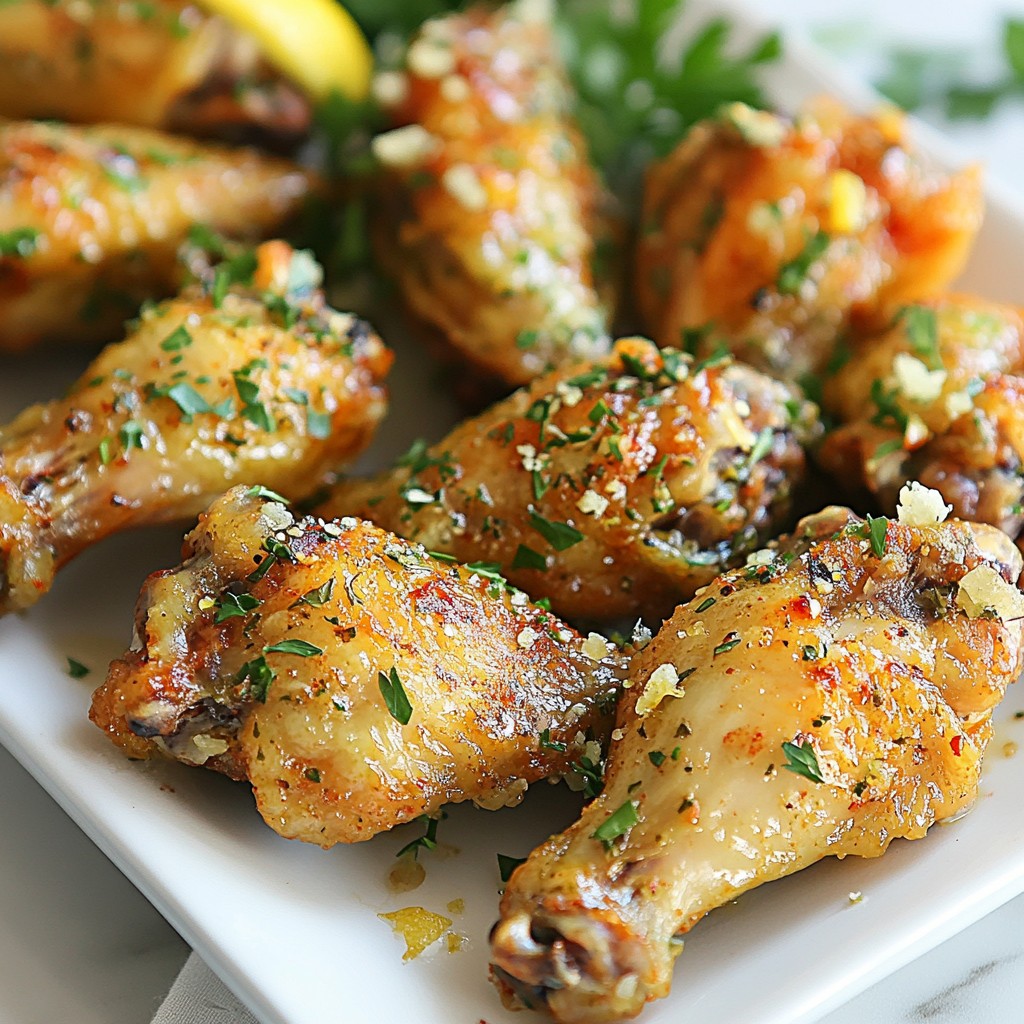Baked Garlic Herb Chicken Wings Crisp and Flavorful
