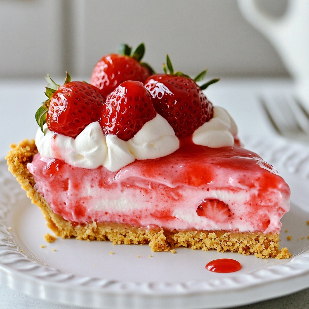 No-Bake Strawberry Milkshake Pie Simple and Delicious