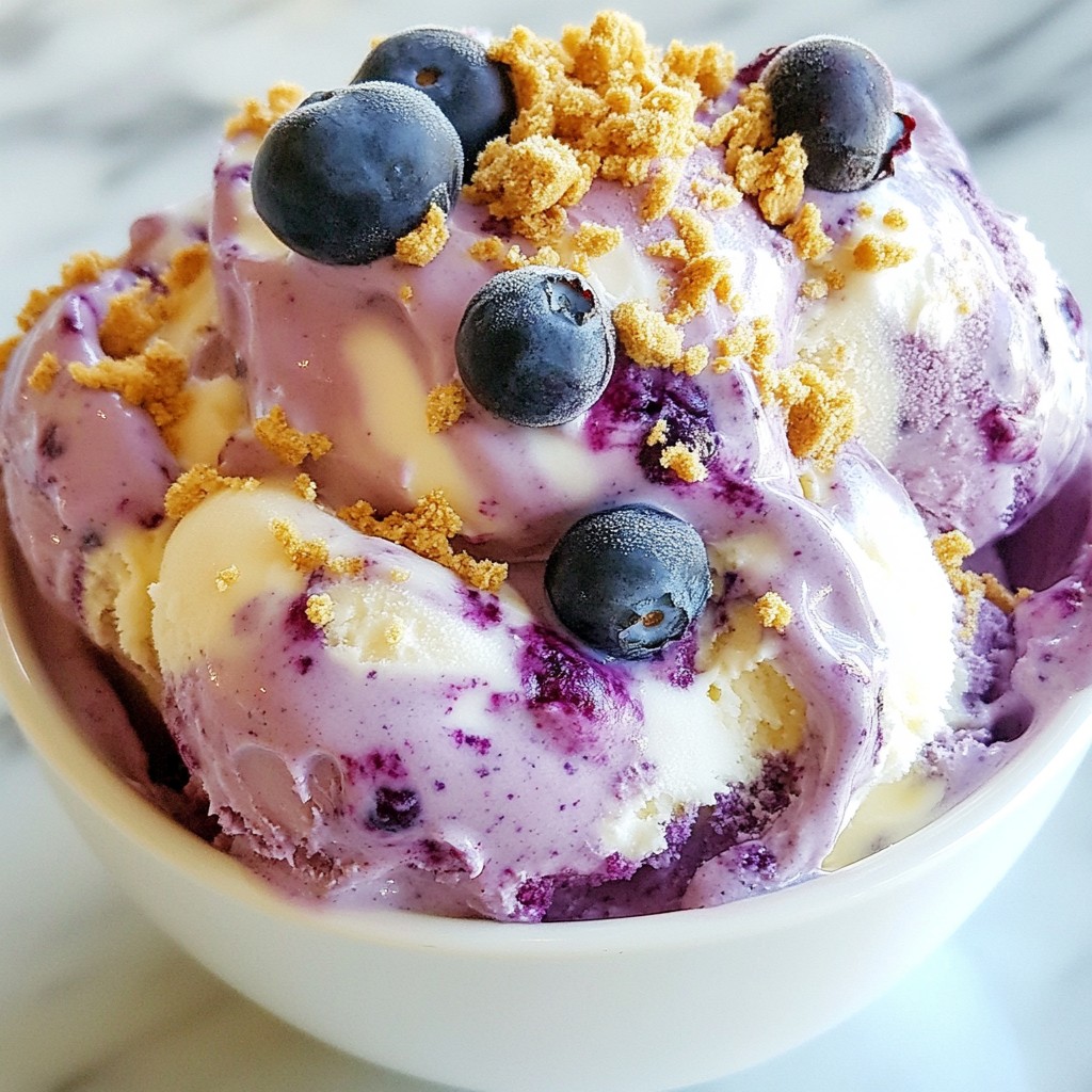 Blueberry Cheesecake Ice Cream Delightful and Creamy Treat