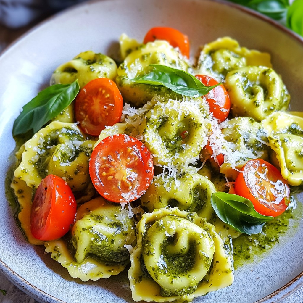 Creamy Pesto Tortellini Rich and Flavorful Delight