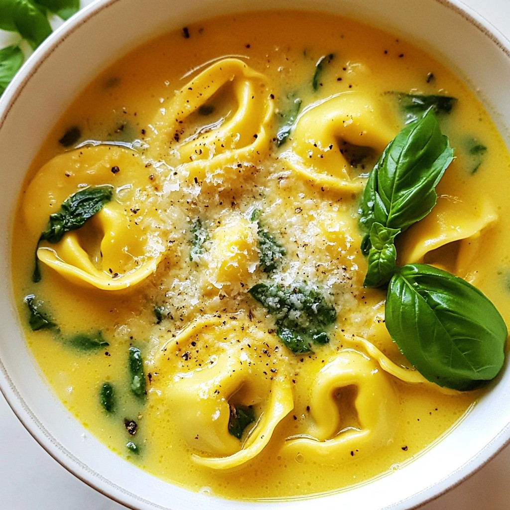 Creamy Spinach Tortellini Soup Flavorful Comfort Bowl