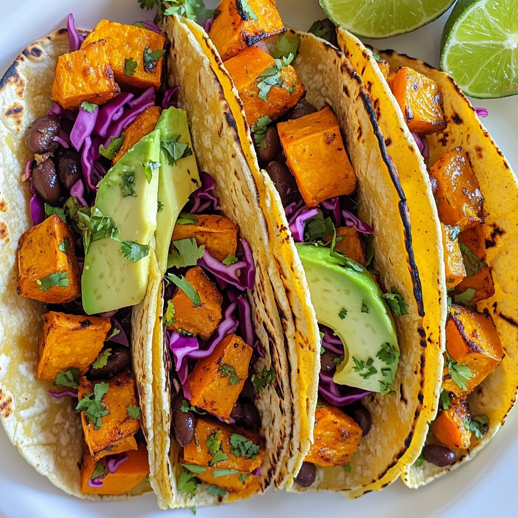 Savory Sweet Potato Black Bean Tacos Quick Recipe