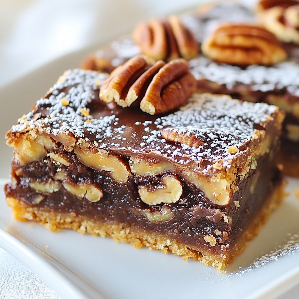 Chocolate Pecan Pie Bars Delightful and Easy Recipe
