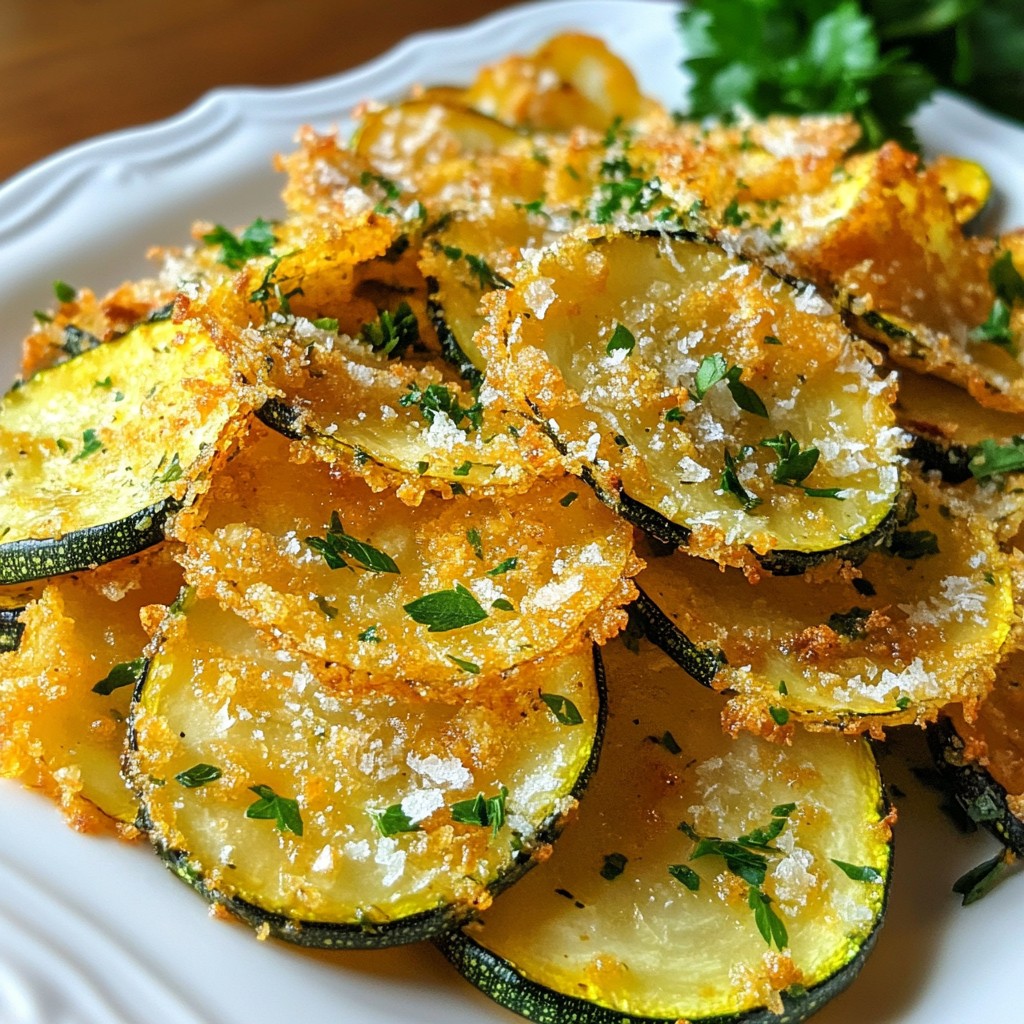 Garlic Parmesan Zucchini Chips Crunchy and Flavorful