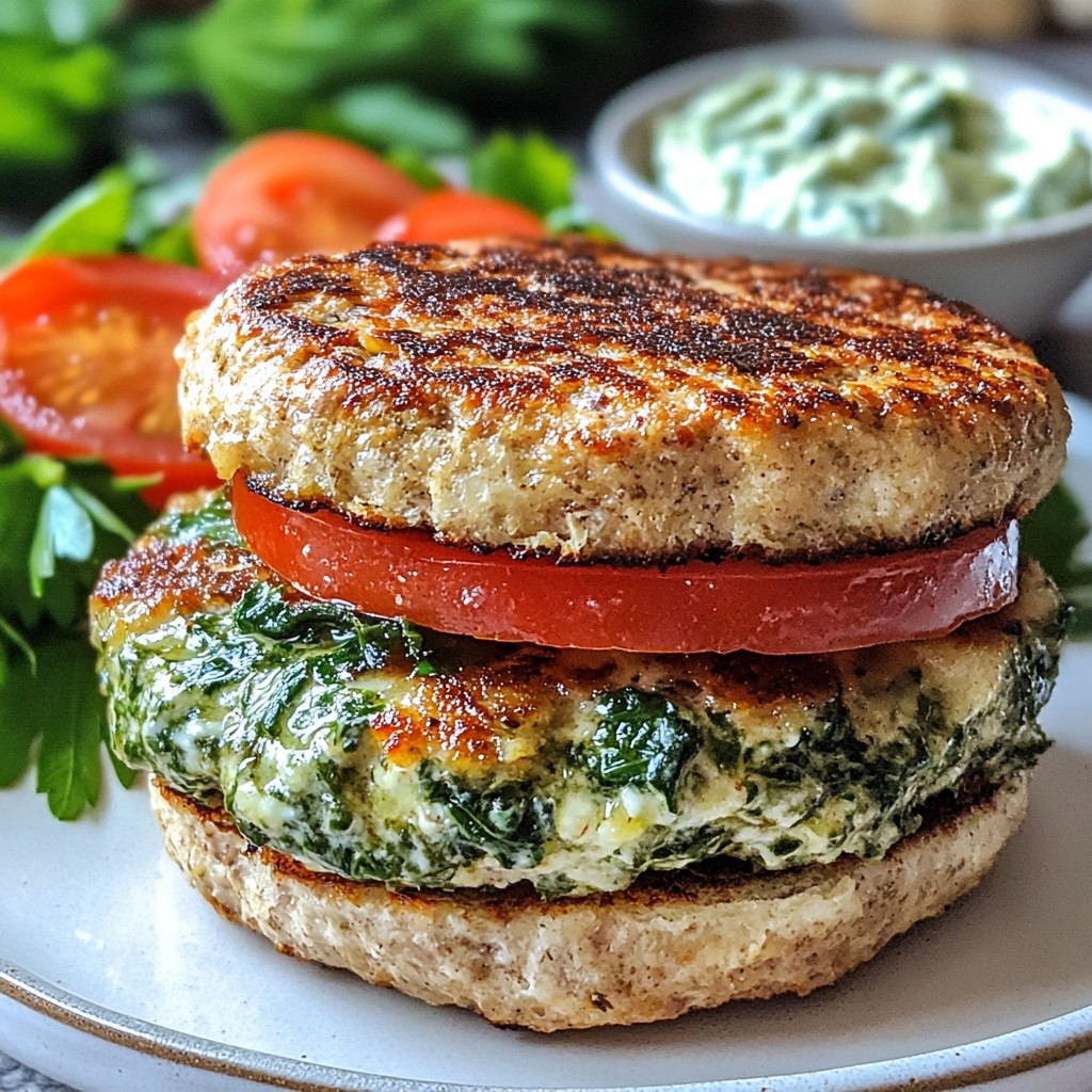 Spinach Feta Turkey Burgers Flavorful and Healthy Meal