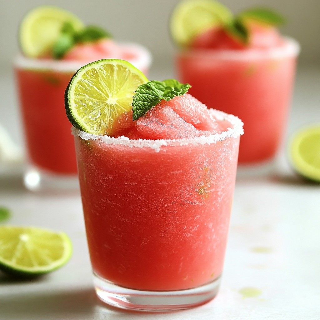 Watermelon Lime Slush Refreshing Summer Treat