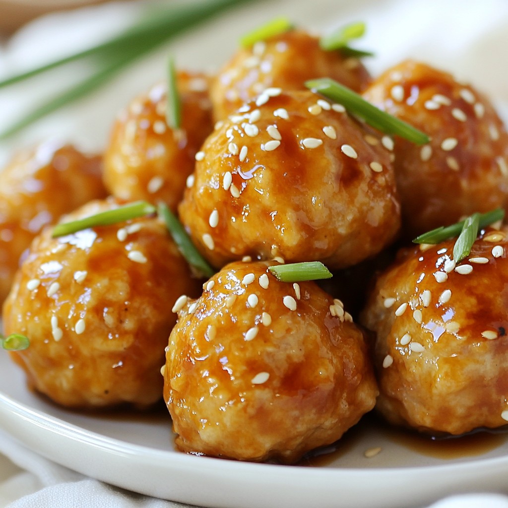 Teriyaki Glazed Turkey Meatballs Tasty and Simple Recipe