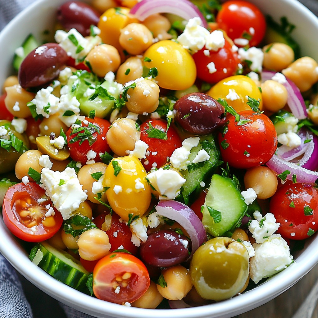 Mediterranean Chickpea Salad Colorful and Healthy Mix