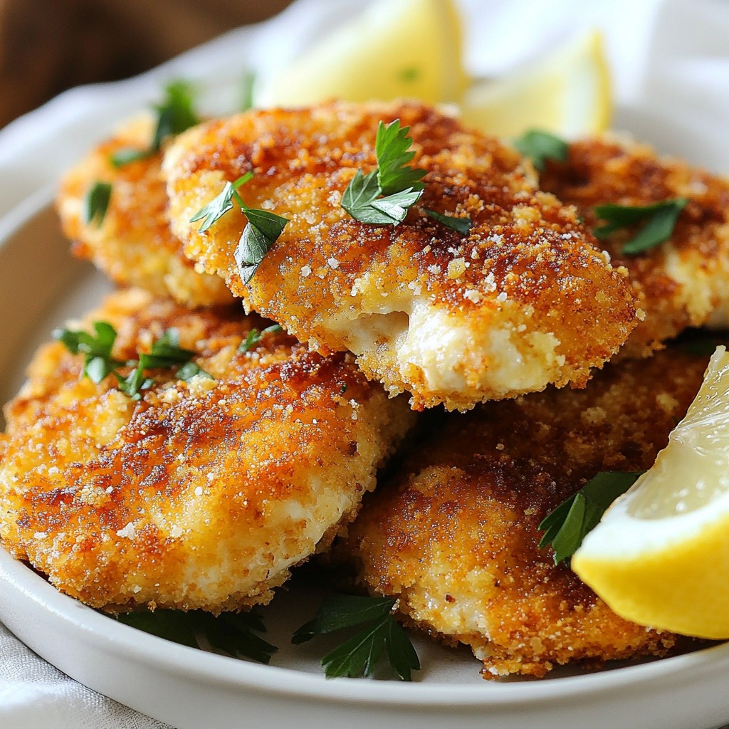 Parmesan Crusted Chicken Cutlets Crispy and Flavorful