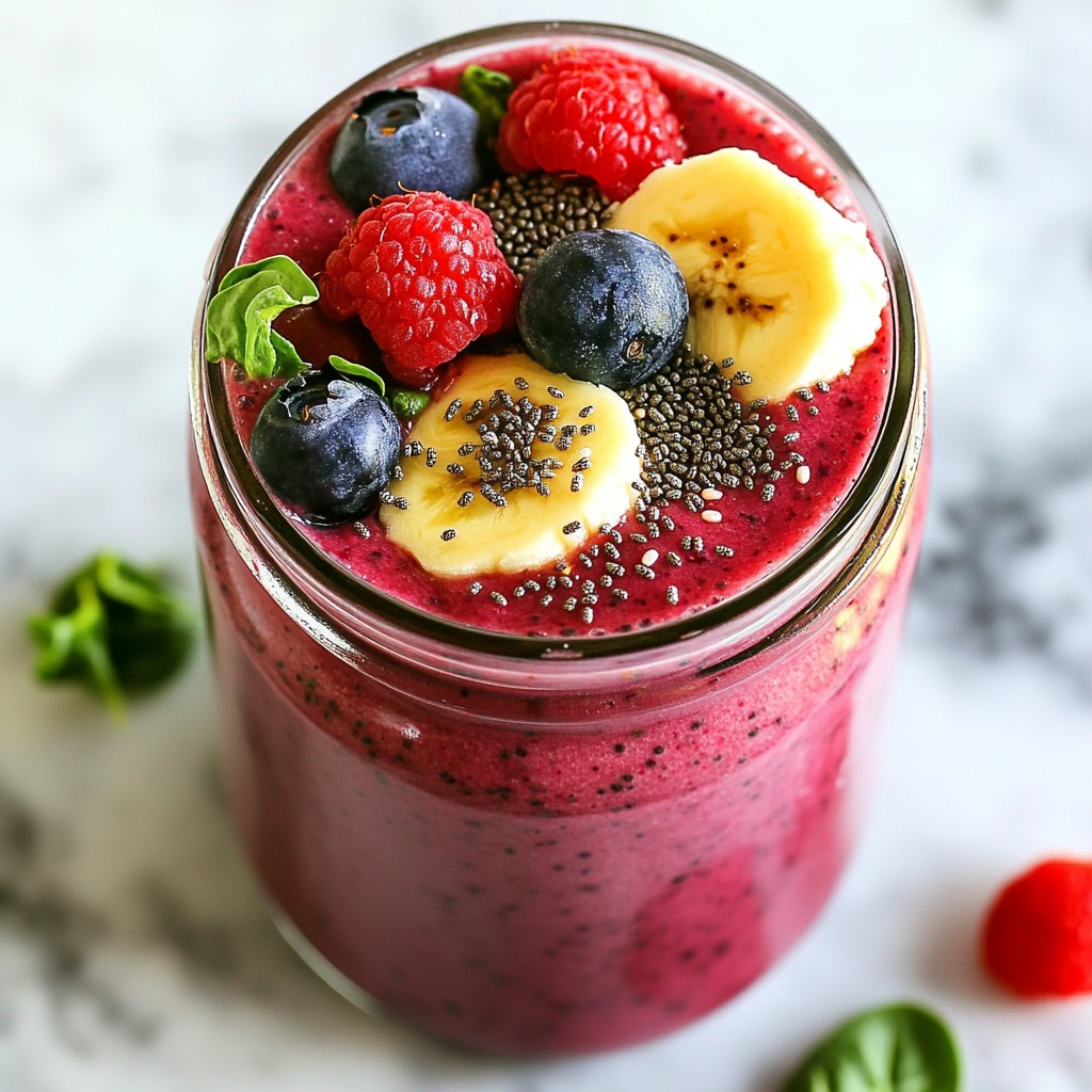 Berry Spinach Protein Smoothie Energizing Health Boost