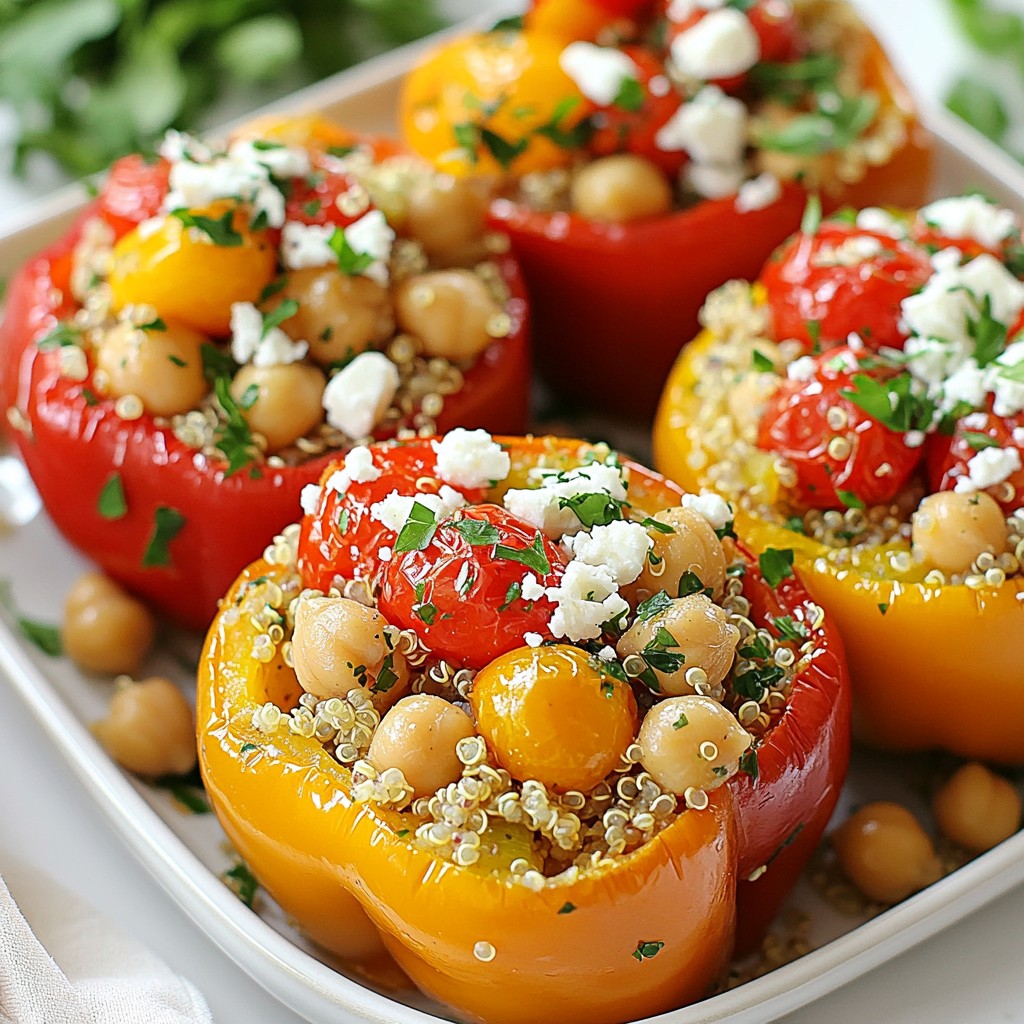 Mediterranean Quinoa Stuffed Peppers Healthy Delight