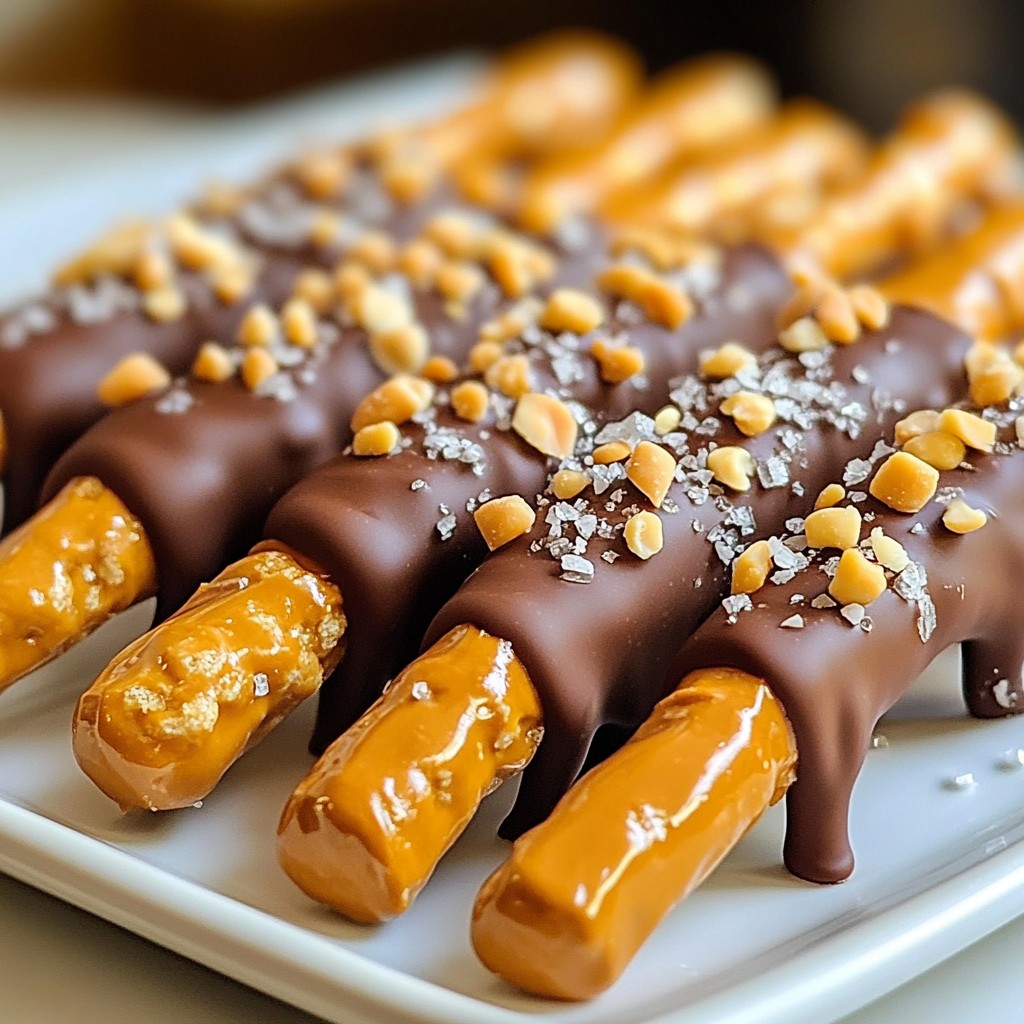 Chocolate Dipped Peanut Butter Pretzels Easy Treat