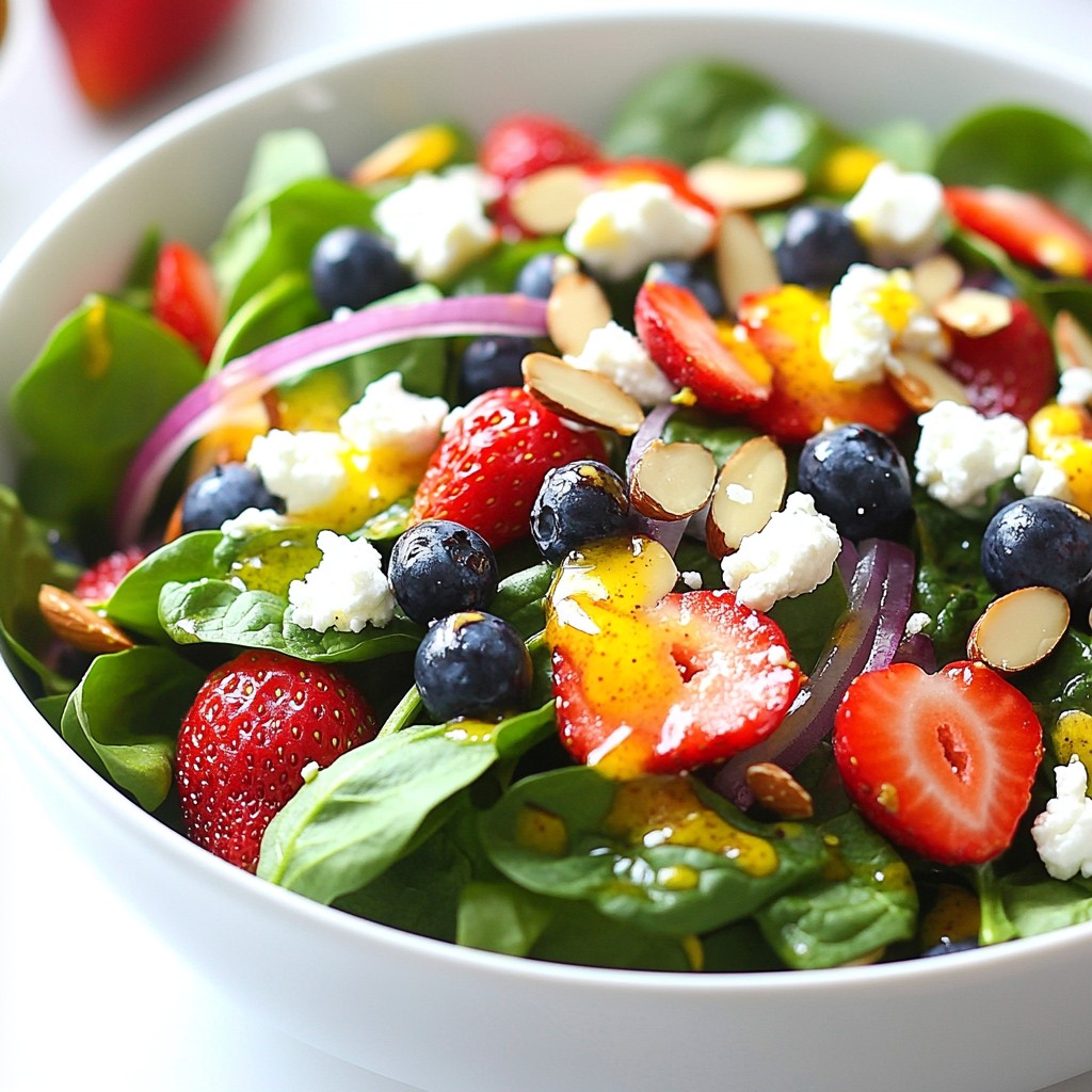 Spinach Berry Goat Cheese Salad Fresh and Flavorful Dish