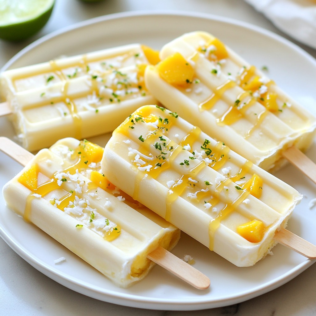 Thai Coconut Mango Popsicles Refreshing Summer Treat