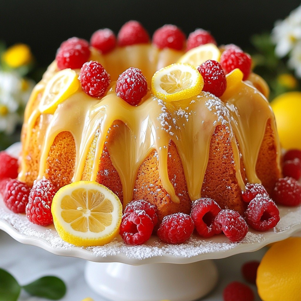 Lemon Raspberry Bundt Cake Easy and Delicious Recipe