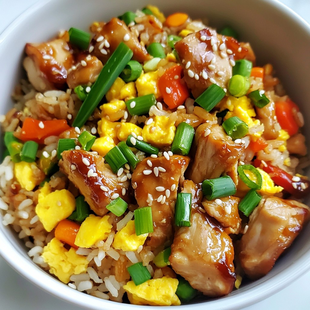 Teriyaki Chicken Fried Rice Tasty Comfort Meal