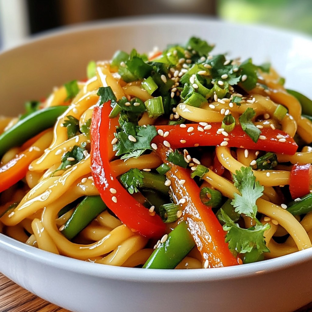 Savory Sesame Ginger Udon Noodles Quick and Tasty Meal