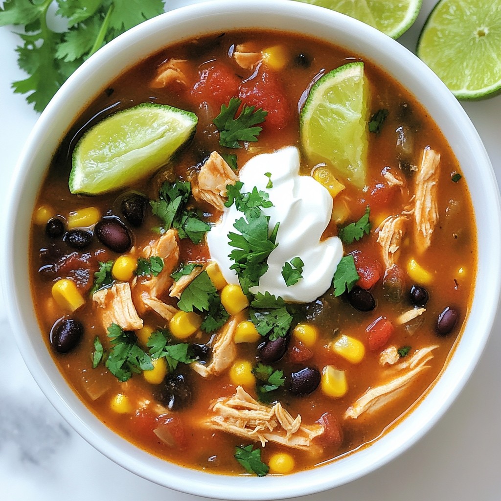 Weeknight Chicken Taco Soup Quick and Flavorful Meal