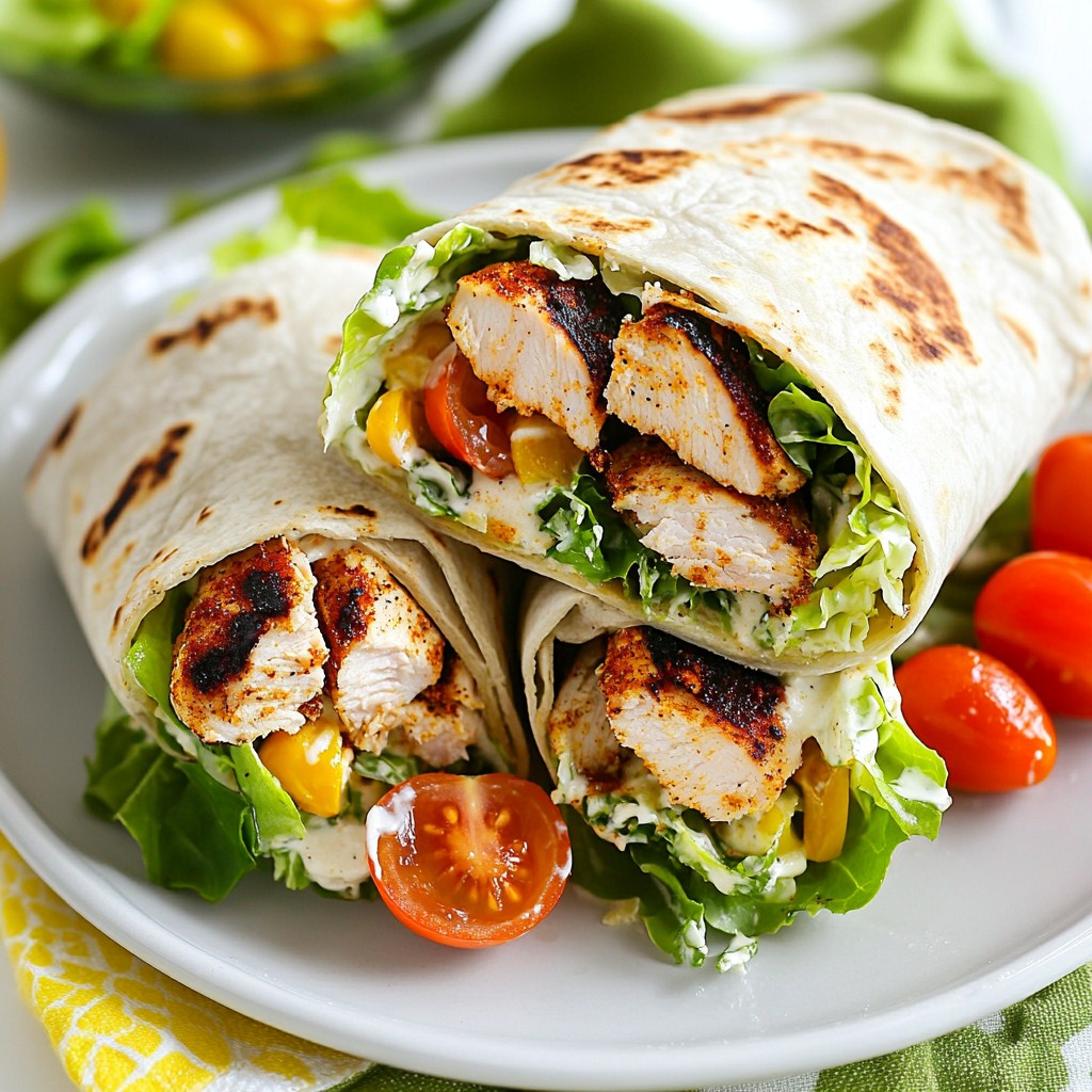 Cajun Chicken Caesar Wraps Quick and Tasty Meal