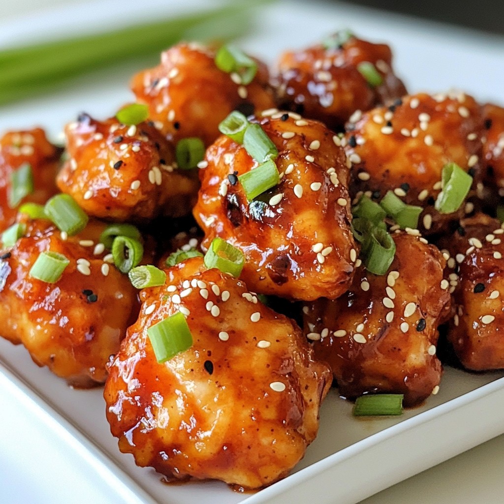 Sweet and Spicy Korean Chicken Bites Tasty Delight